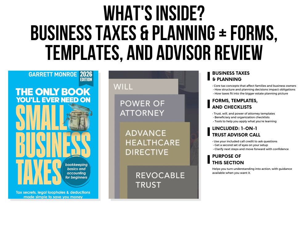 Family Estate Planning Education Package (5 Digital Books + Free 1-on-1 Trust Setup Call)